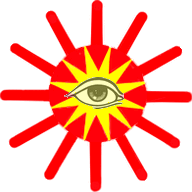 arrows to the center with eye