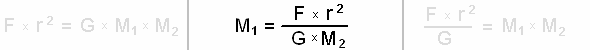M1 = F r^2 / G M2