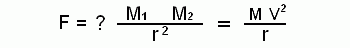 F = ? M1 M2 / r^2